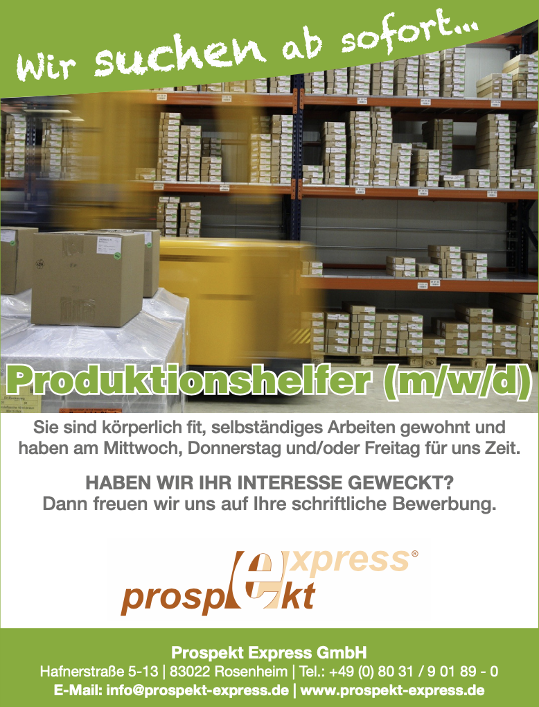 Jobbörse Produktionshelfer